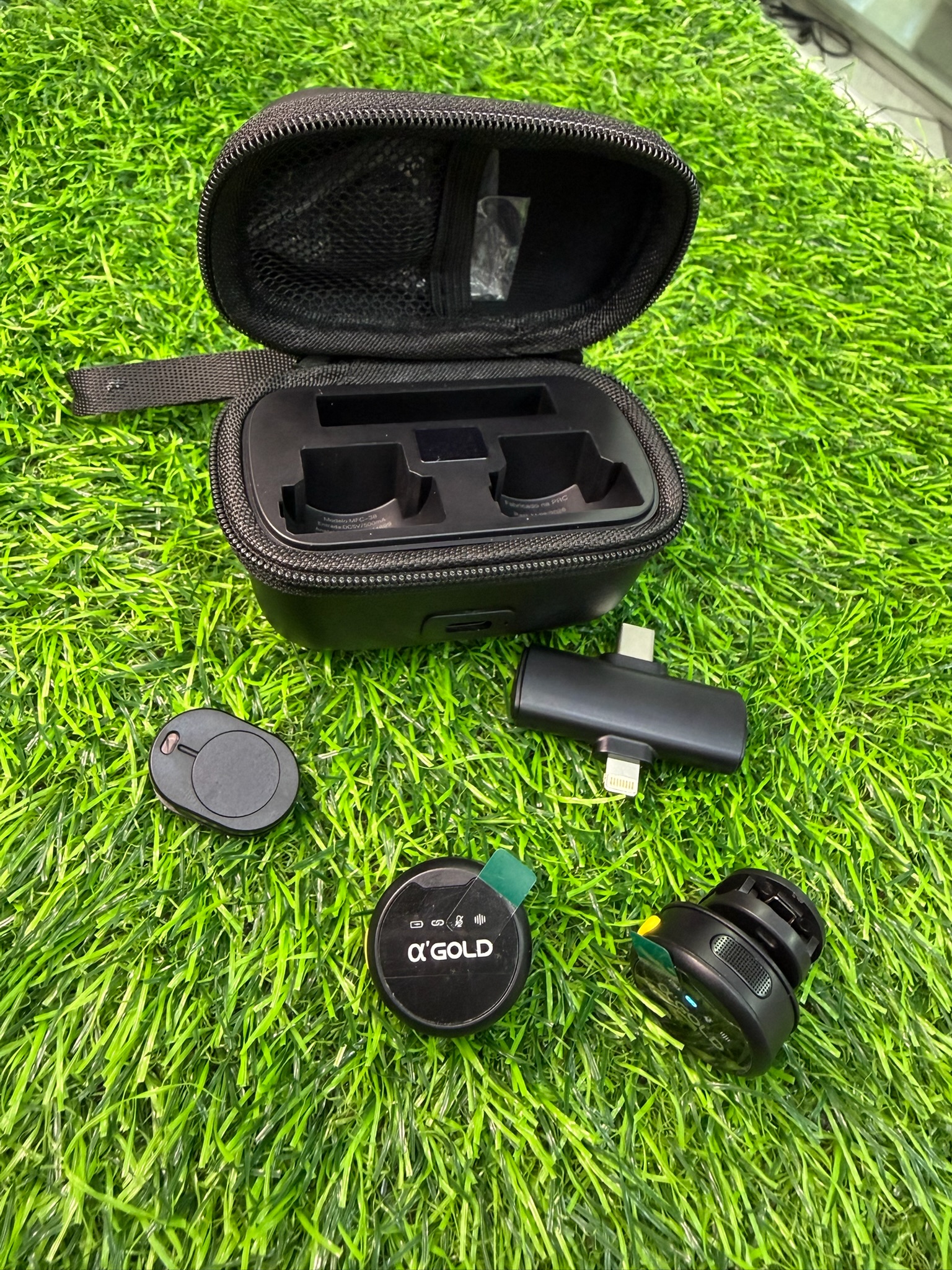 Microfone de Lapela duplo anti ruído